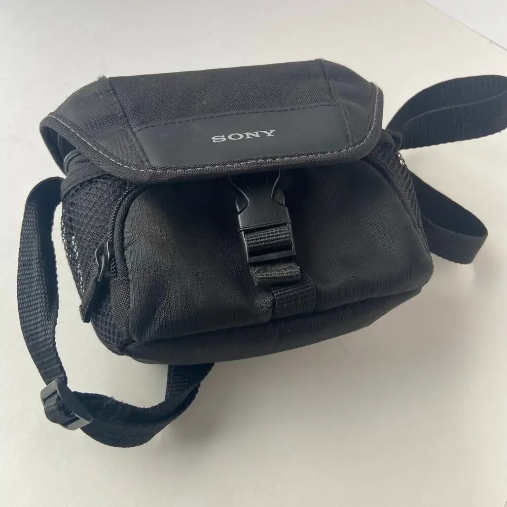 Sony Camera Bag Soft Carrying Case Gadget Tote Electronic Shoulder Strap LCS-U11